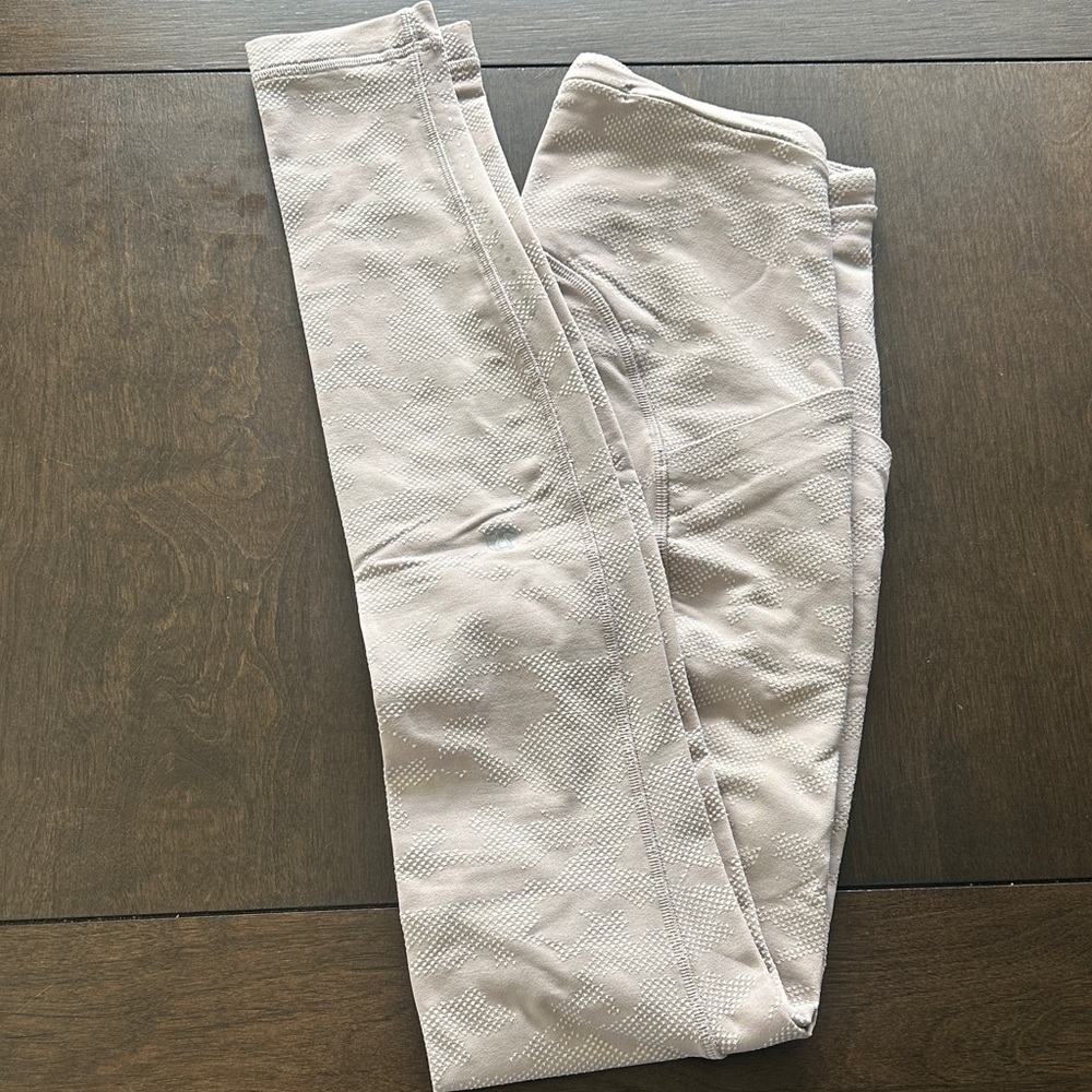 Light Pink Textured Leggings